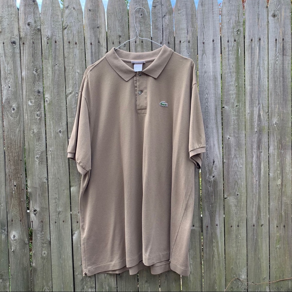 Oversized Lacoste pique polo shirt